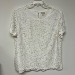 J. Crew White Lace Blouse, 14